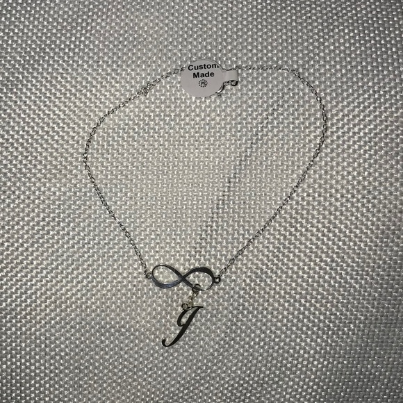 “J” Initial Drop Infinity Anklet - Picture 3 of 4